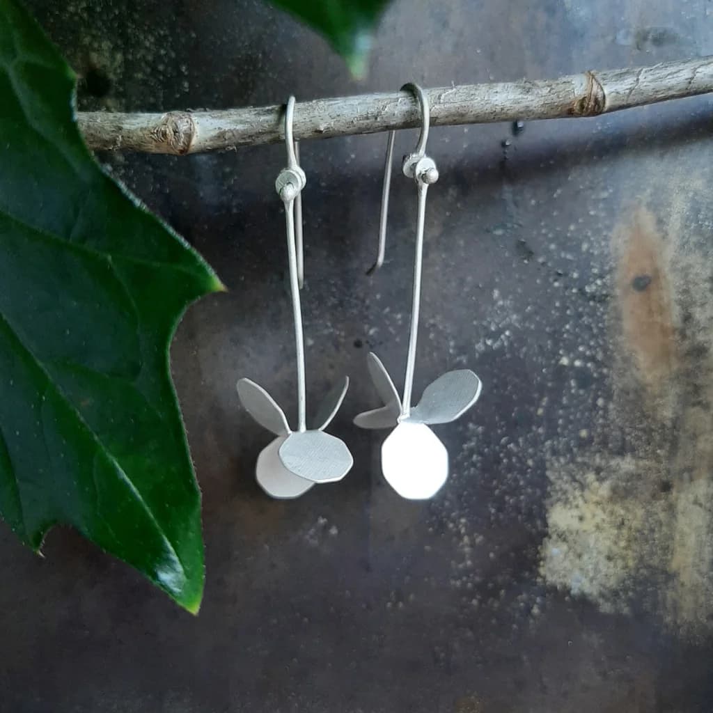 Hydrangea Earrings - Silver