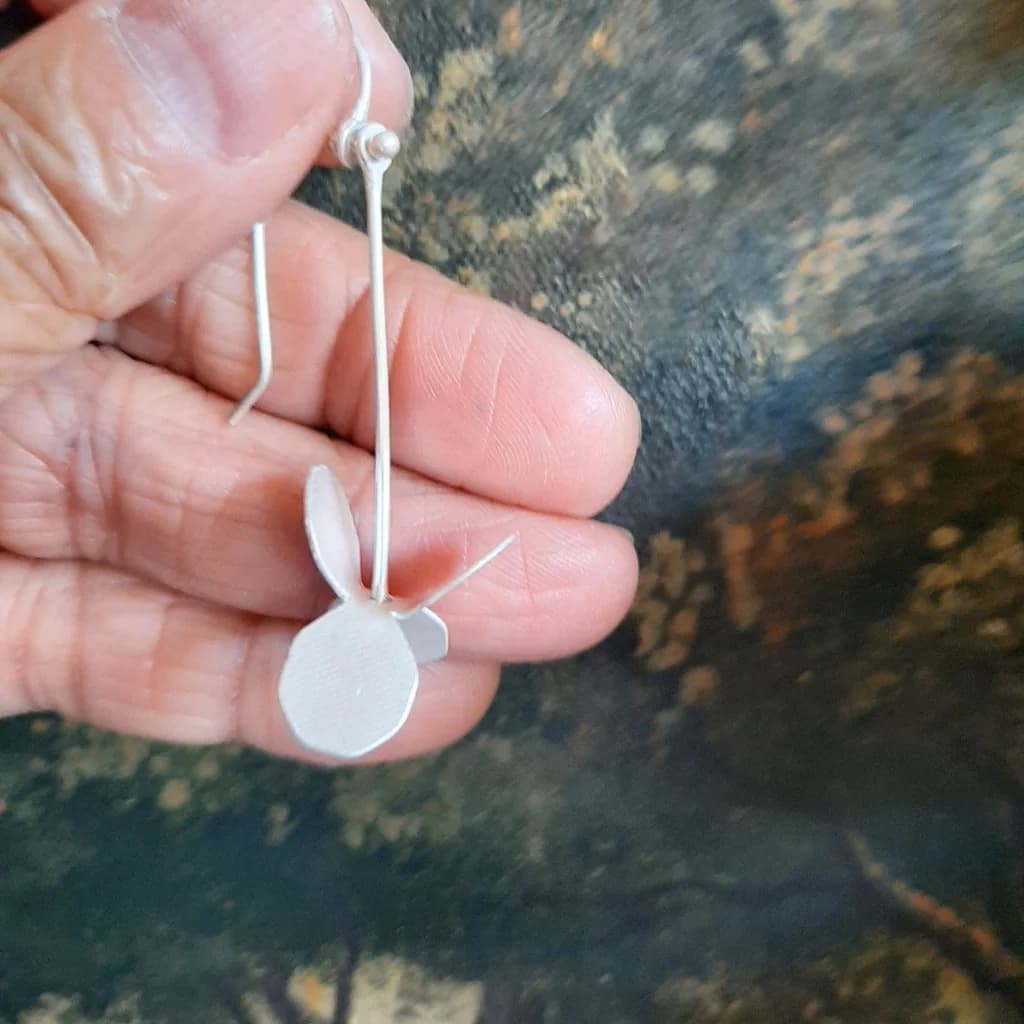 Hydrangea Earrings - Silver - Image 2